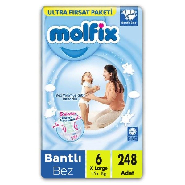 Molfix 6 Beden Ultra Fırsat 4 Paket 248 Adet
